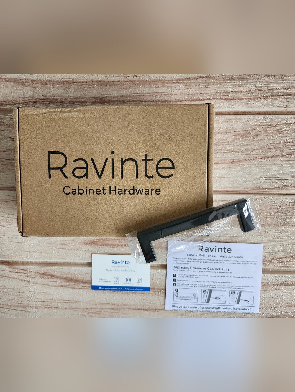 Ravinte Matte Black Cabinet Pulls 5" Hole Center Modern Drawer Handles Lot Of 27
